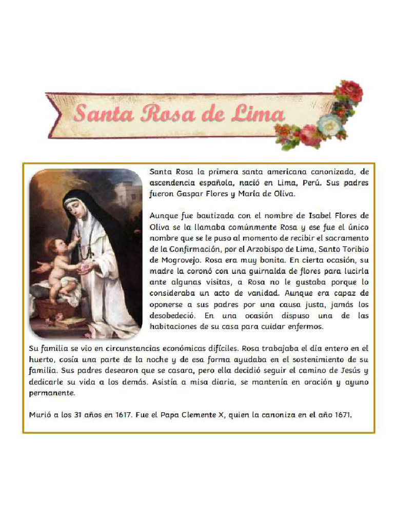 Santa Rosa de Lima | PDF