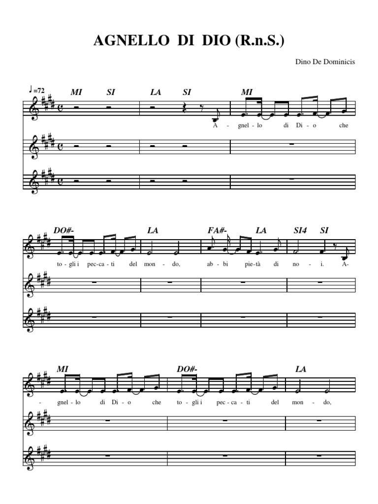 Agnello Di Dio Miserere Nobis Frisina Accordi
