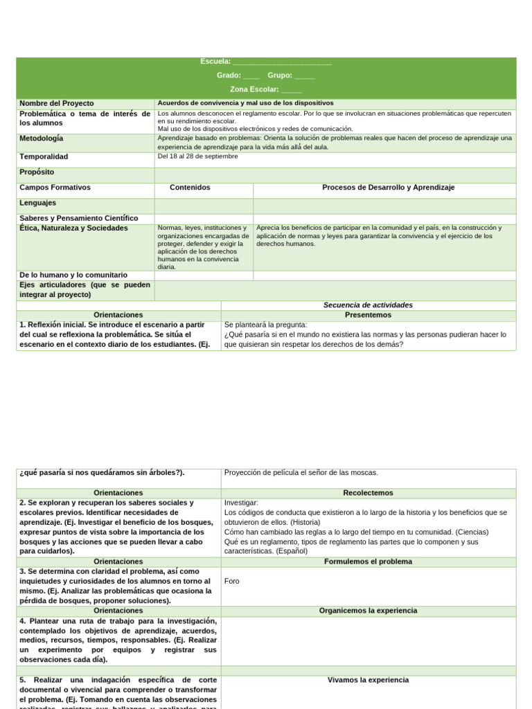 Formato Planeacion ABP | PDF