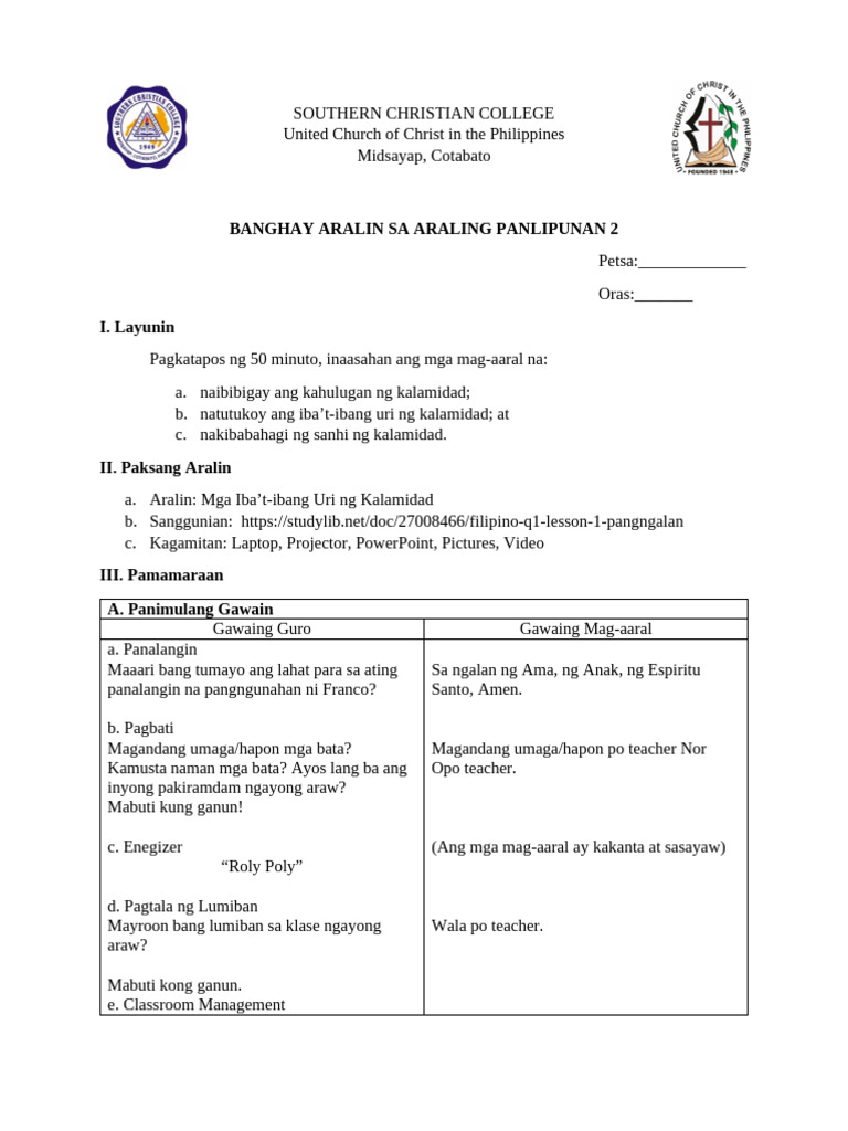 MTLB Lesson Plan - 1 | PDF