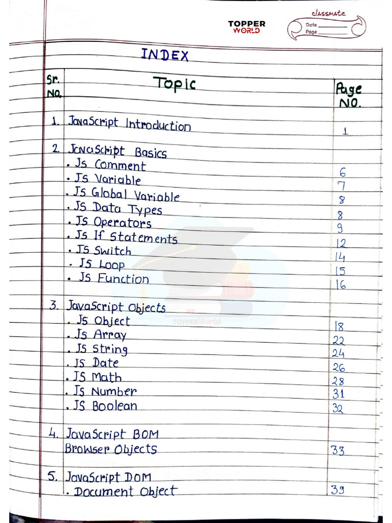 JavaScript Handwritten Notes 2 163 | PDF