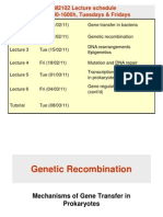 Lecture 1 - Gene Transfer in Bacteria