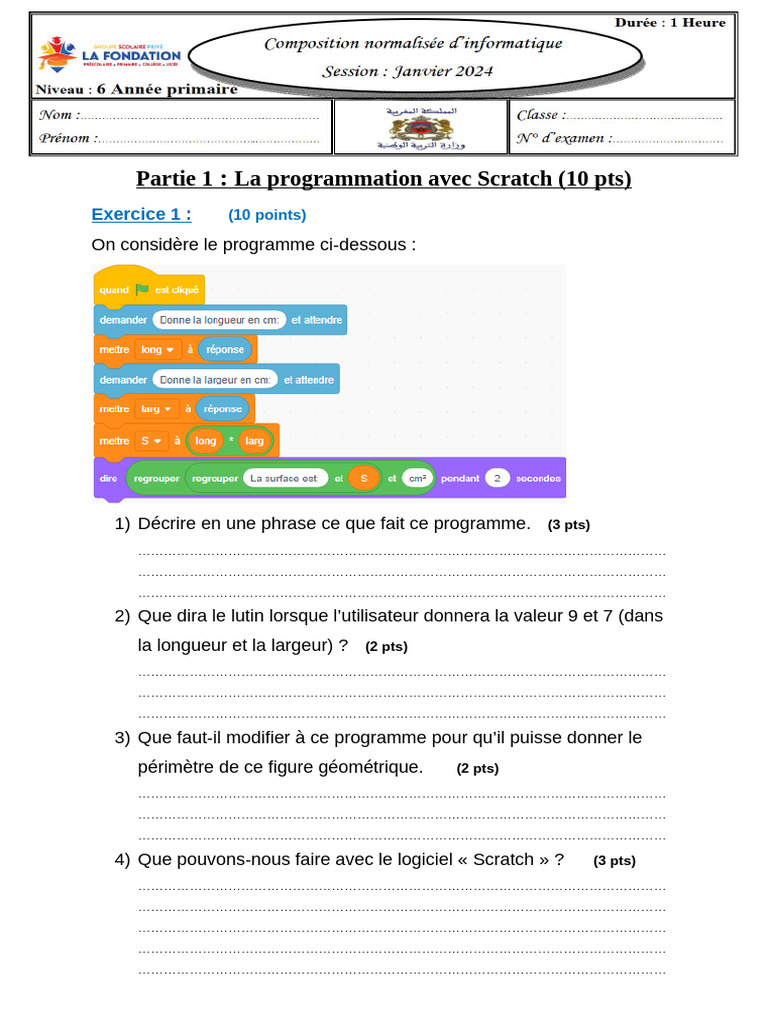 Examen Normalisé Local 6 AP | PDF
