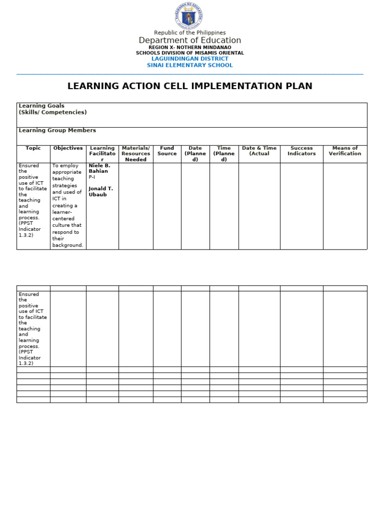 Lac plan pdf