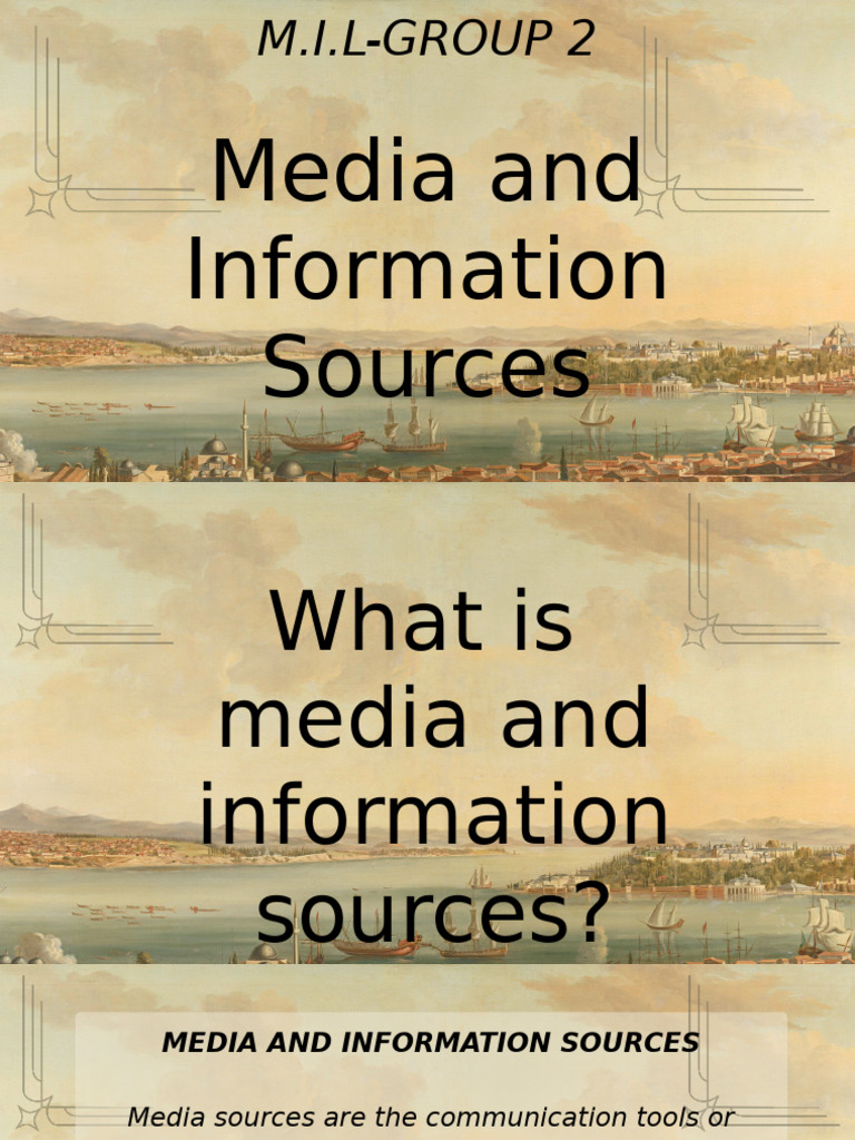 Media and Information Sources | PDF