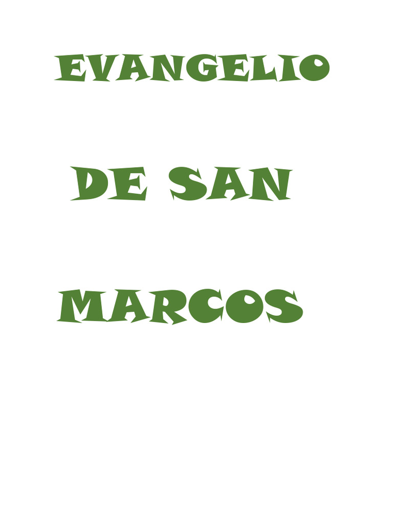 Evangelio de San Marcos | PDF