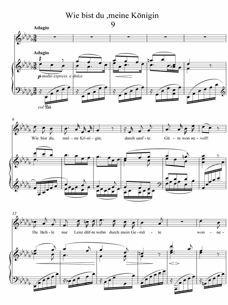 Wie Bist Du Meine Konigin【你好我的女王【-降D】5页-2LJ PDF+ | PDF