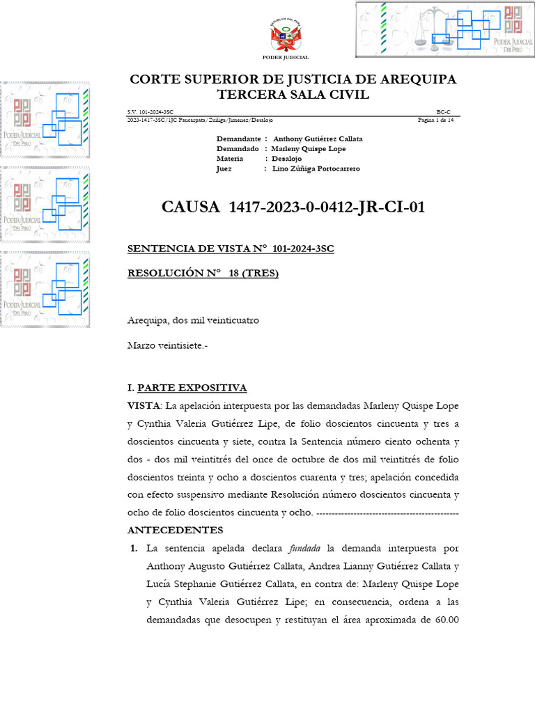 Sentencia de vista | PDF