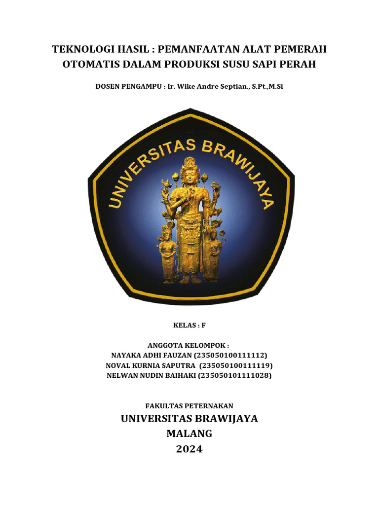 Tugas Case Study - Keteknikan Peternakan - (Teknologi Hasil) | PDF