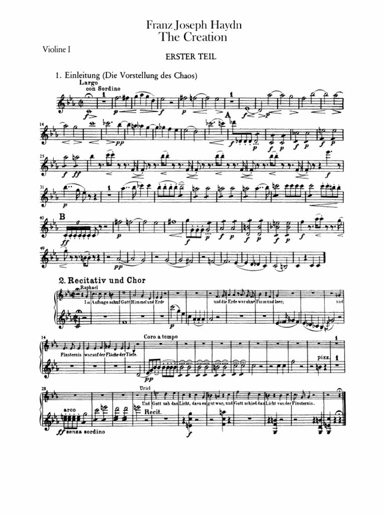 Haydn Creation - Violin1 | PDF
