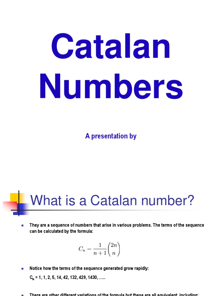 Understanding Catalan Numbers | PDF | Mathematical Objects ...