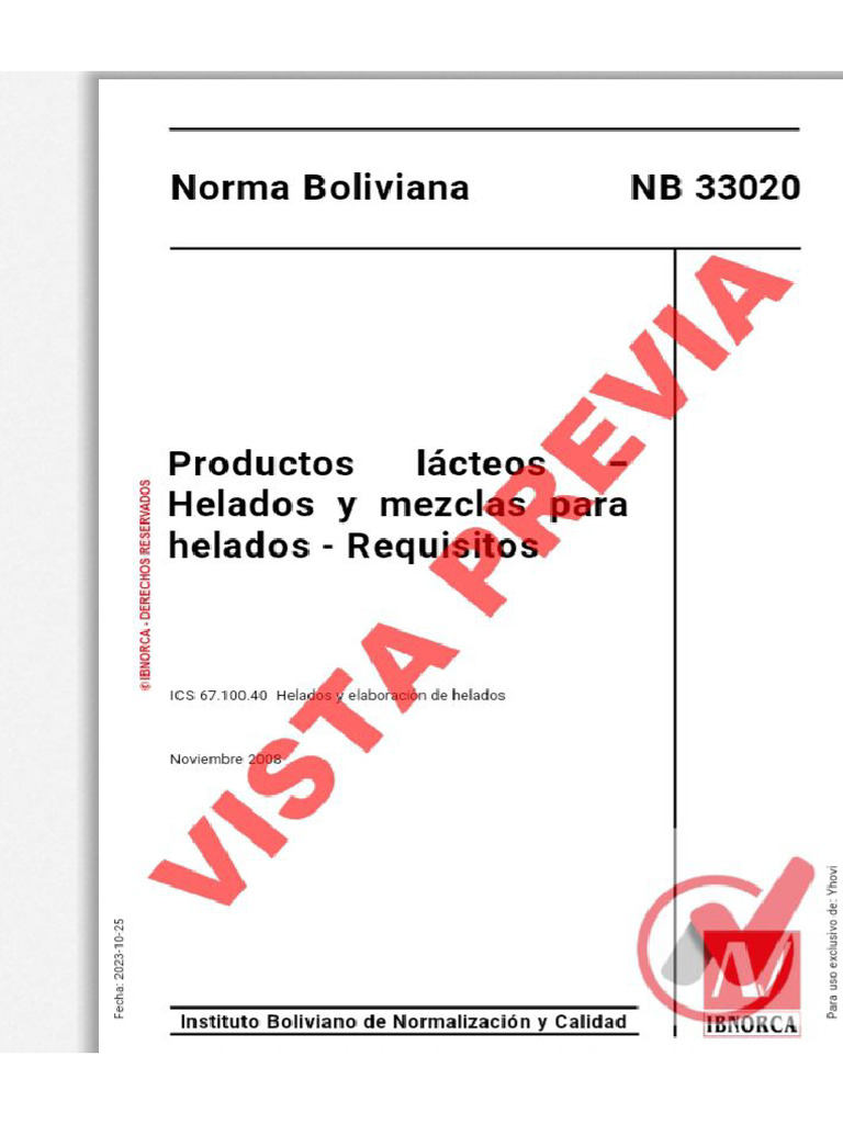 NB 33020 Helados | PDF