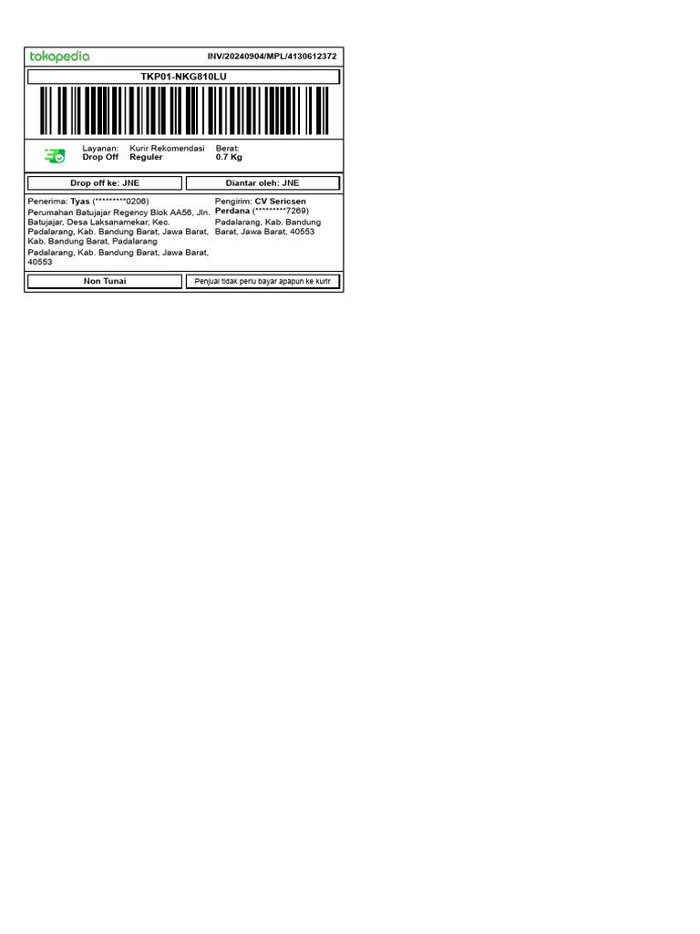 Cetak Label | PDF