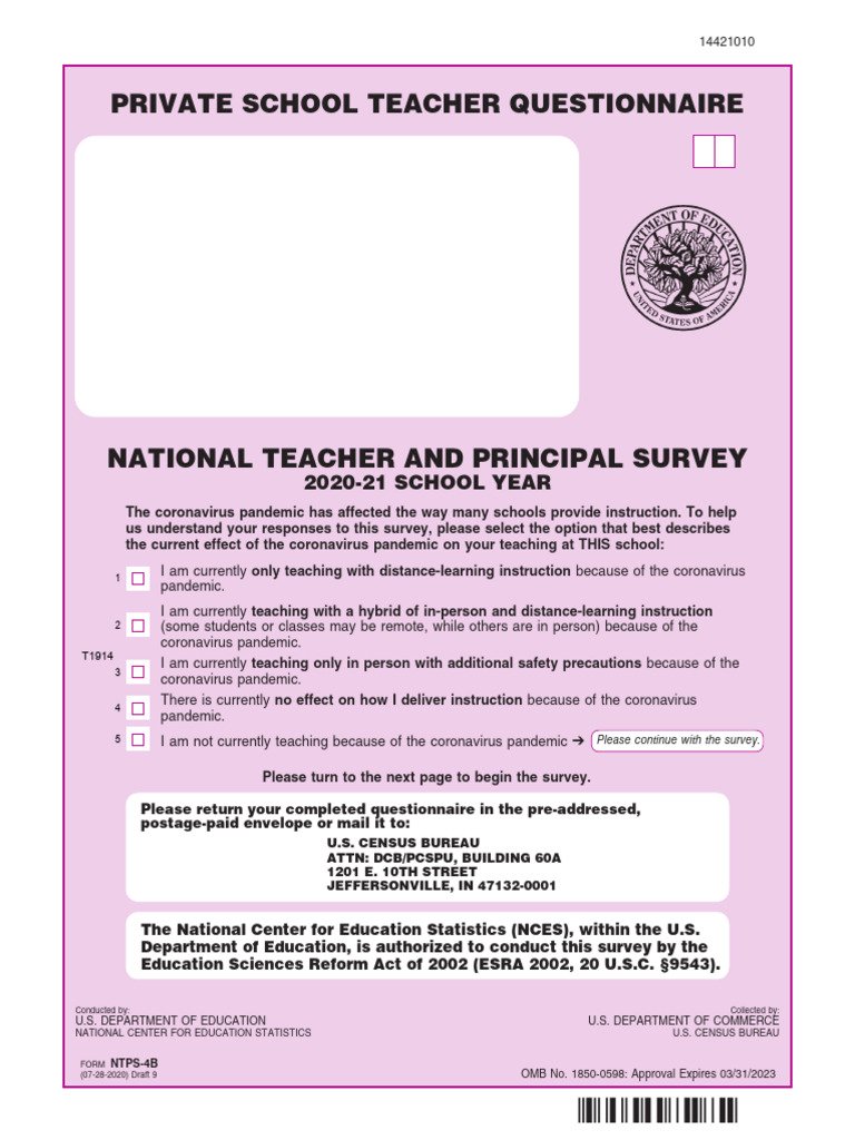 Private School Teacher Questionnaire 2020 21 | PDF