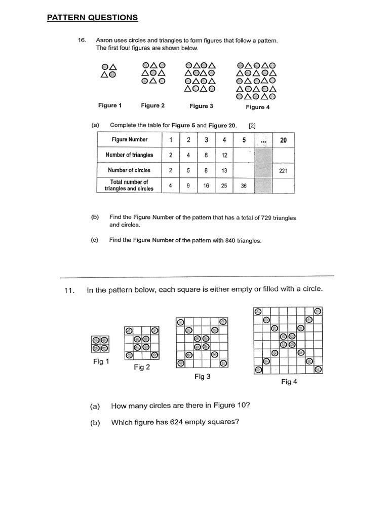 Patterns Qns Pdf