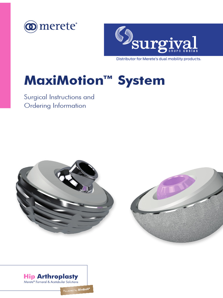 Maximotion System Ref Surgival 01-20 | PDF | Surgery