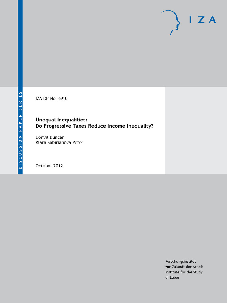 Unequal Inequalities Do Progressive Taxes Reduce Income Inequality | PDF