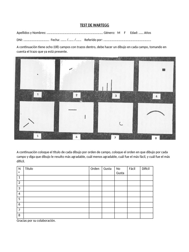 Test de Wartegg | PDF