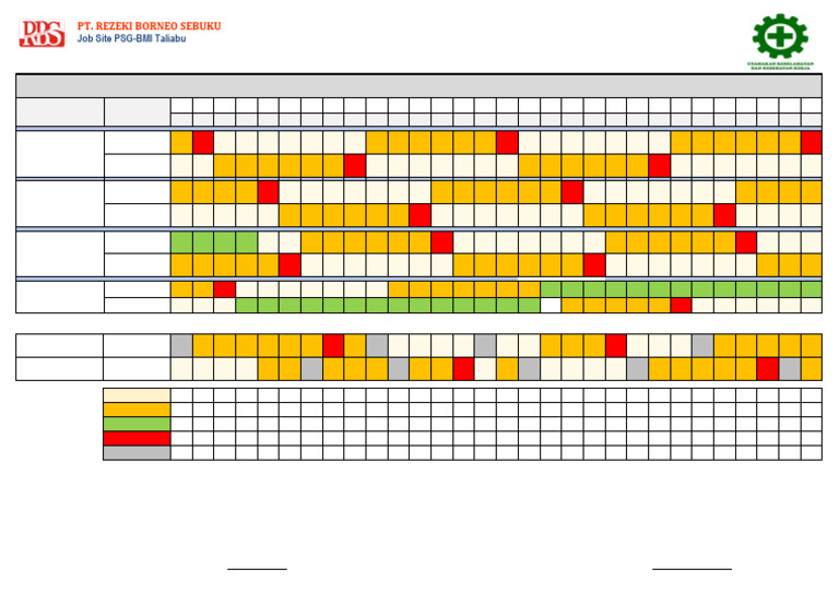 Dozer Operator Roster September 2024 | PDF