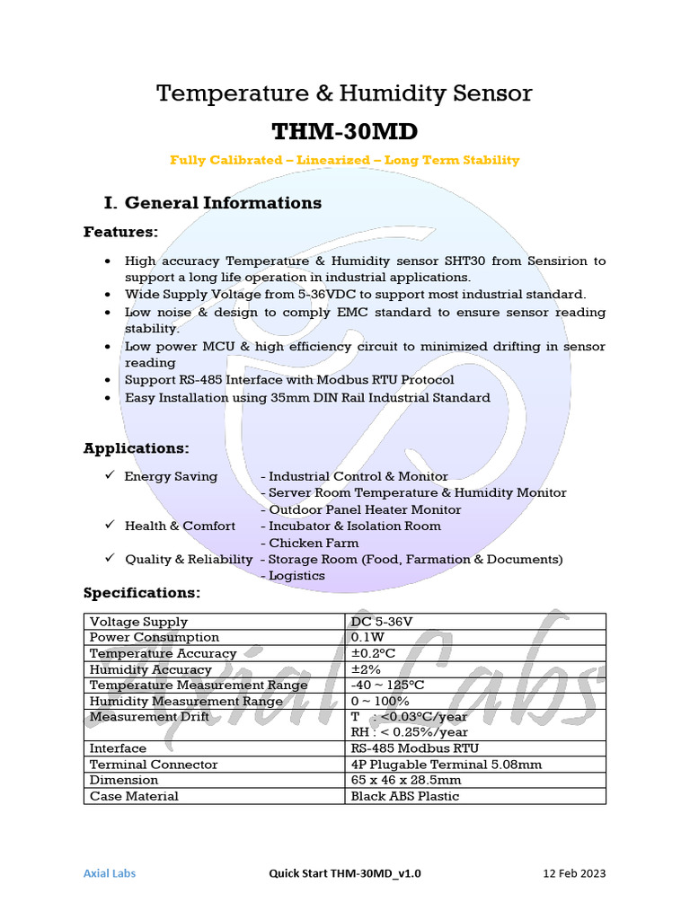 QS THM30-MD v10 | PDF