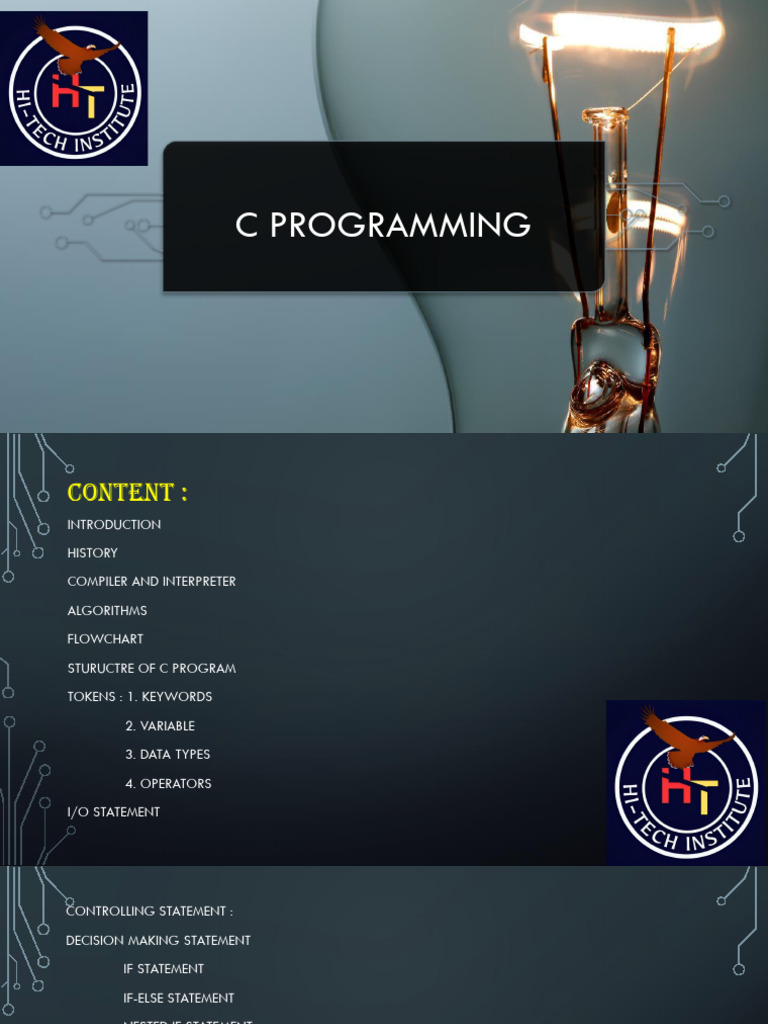 Introduction of C | PDF