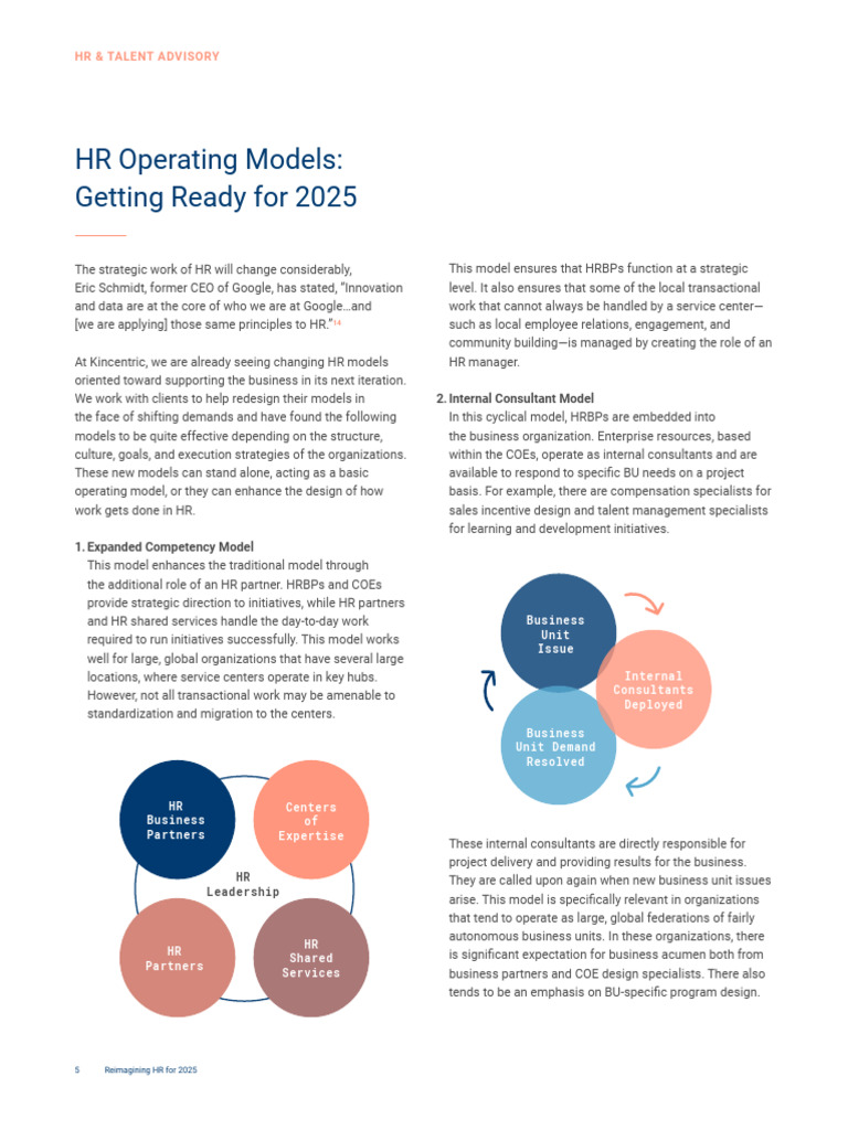 HR Operation Models_Getting Redy for 2025 (1) | PDF