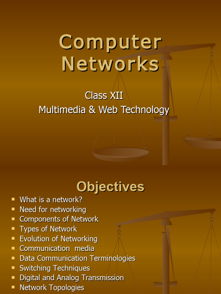 Computer Networking Concepts for Class XII | PDF | Computer Network ...