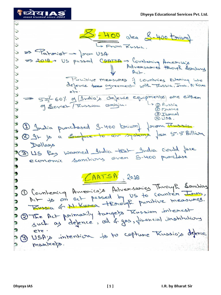 I.R. Bharat Sir Notes-2 | PDF