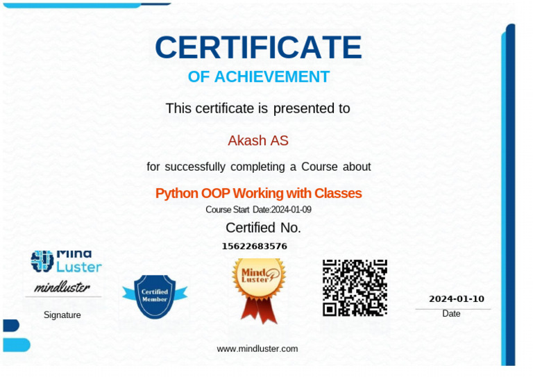 Mindluster certificate 3 pdf
