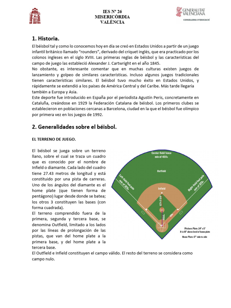 Apuntes Béisbol | PDF | Lanzador | Juegos de pelota