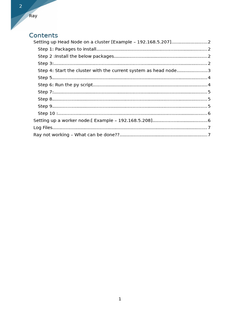 Ray Setup | PDF