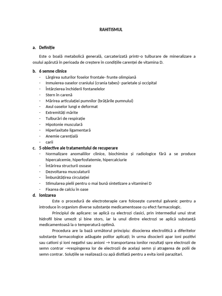 Rahitismul | PDF