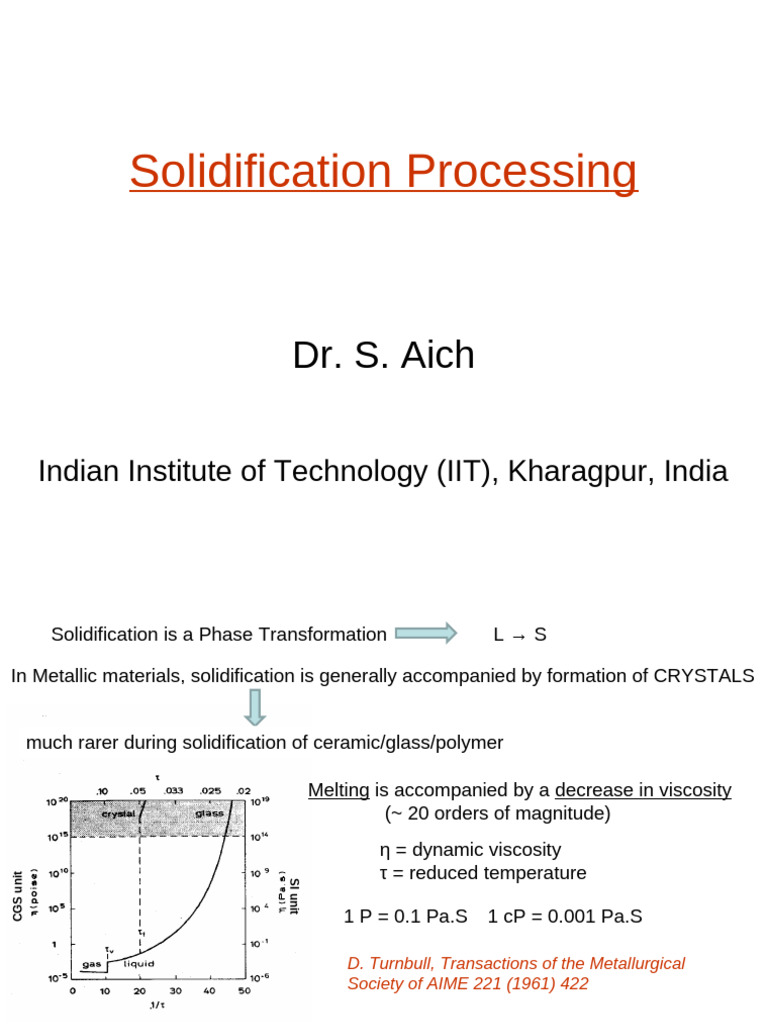 1 Solidification Processing Intro | PDF