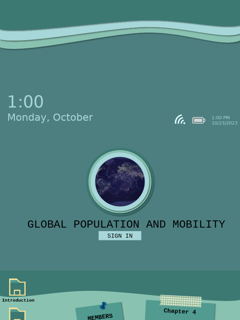 Global Population and Mobility - Group 4 | PDF | Demography | Social ...