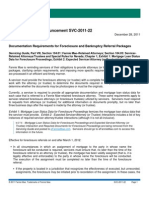 Servicing Guide Announcement SVC-2011-22: Documentation Requirements For Foreclosure and Bankruptcy Referral Packages