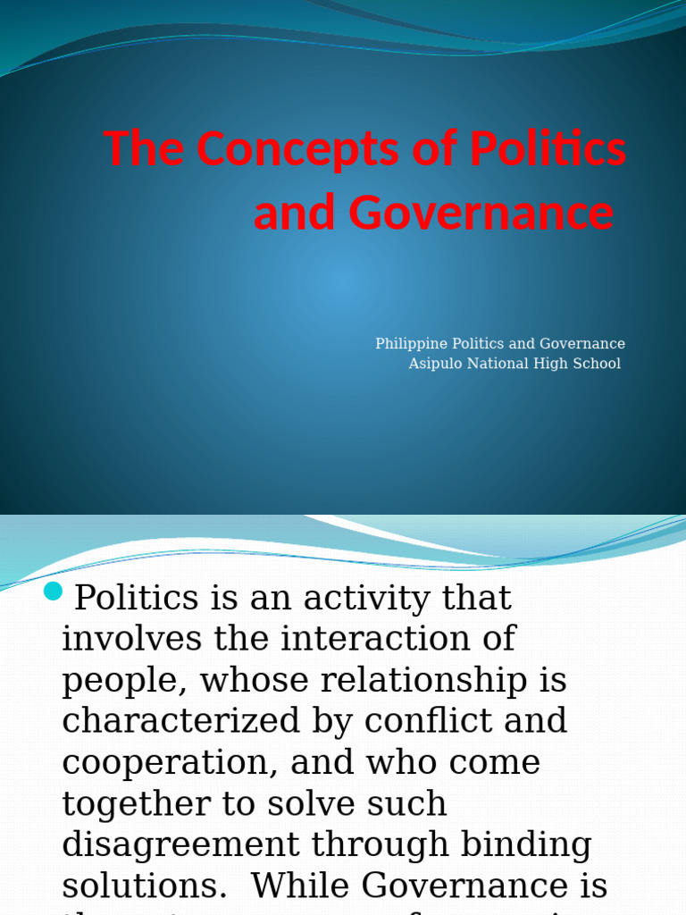 PPG - The Concepts of Politics and Governance | PDF