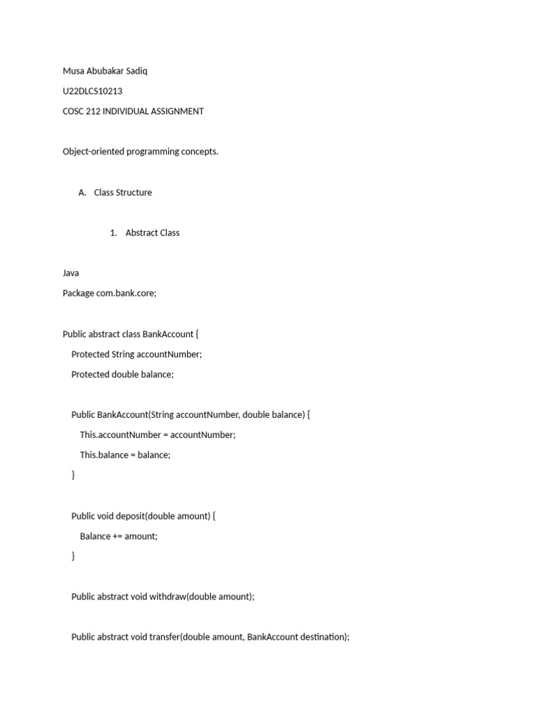 Comprehensive Banking System | PDF