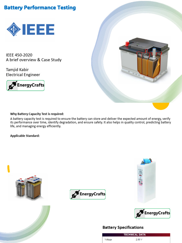 IEEE 450-2020 Battery Testing Overview | PDF | Electricity | Physical ...
