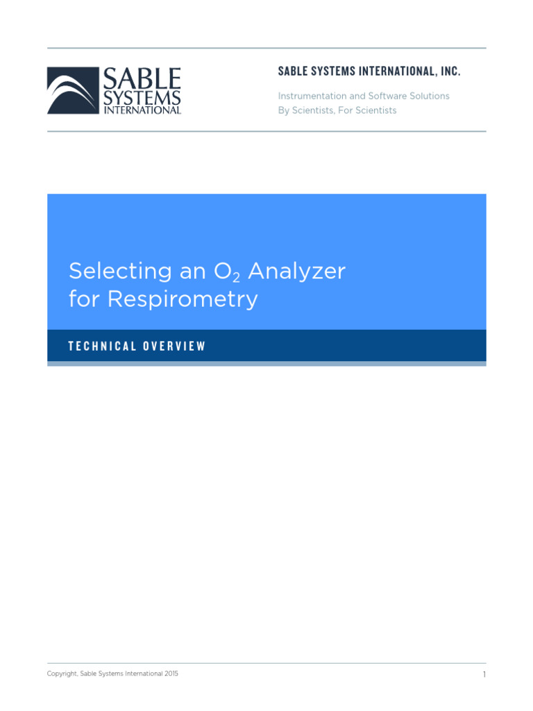 SableWhite Paper O2-Analyzer | PDF | Electrode | Magnetism