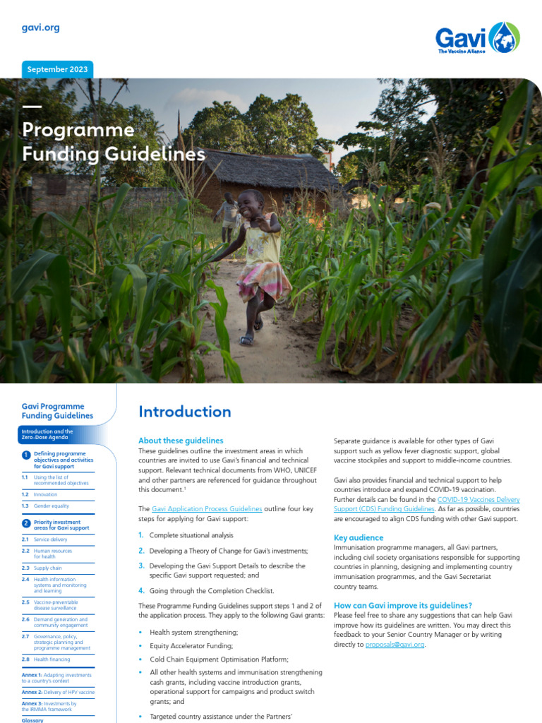 Gavi Programme Funding Guidelines ENG 1 | PDF
