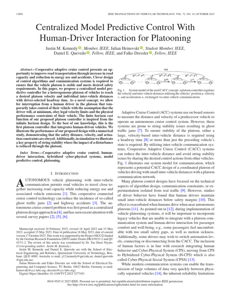 Centralized Model Predictive Control With Human-Driver Interaction For ...