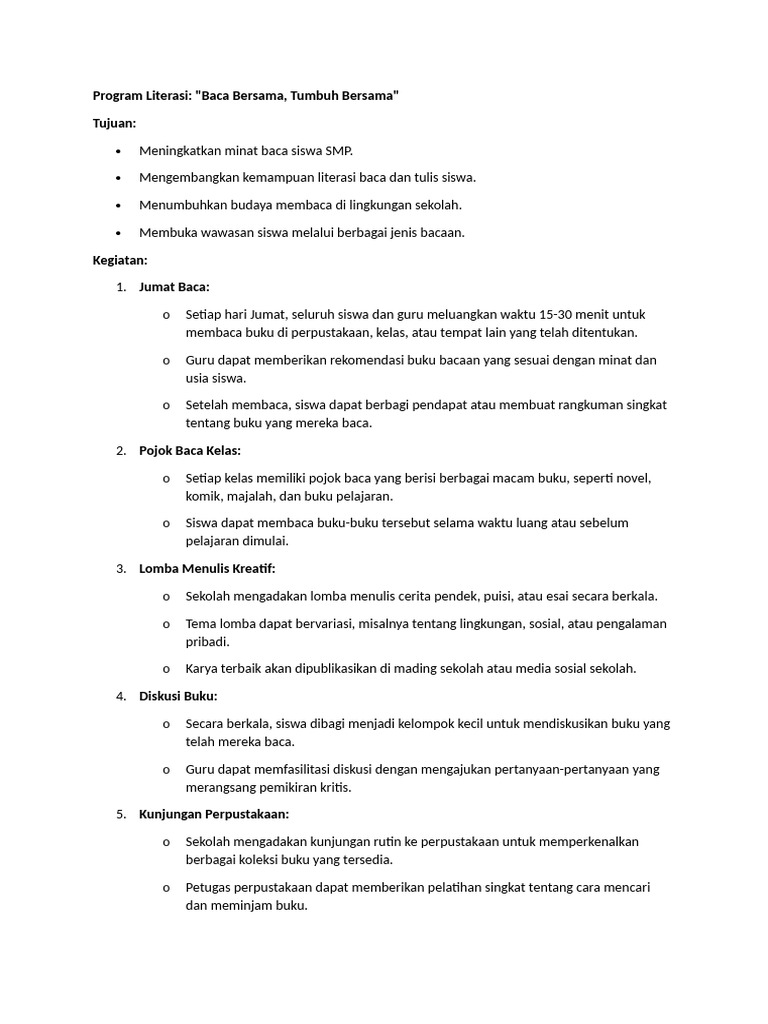 Program Literasi Pdf