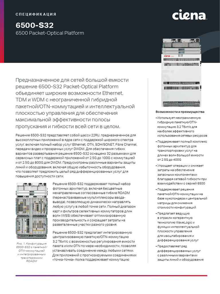 6500 Packet-Optical Platform | PDF