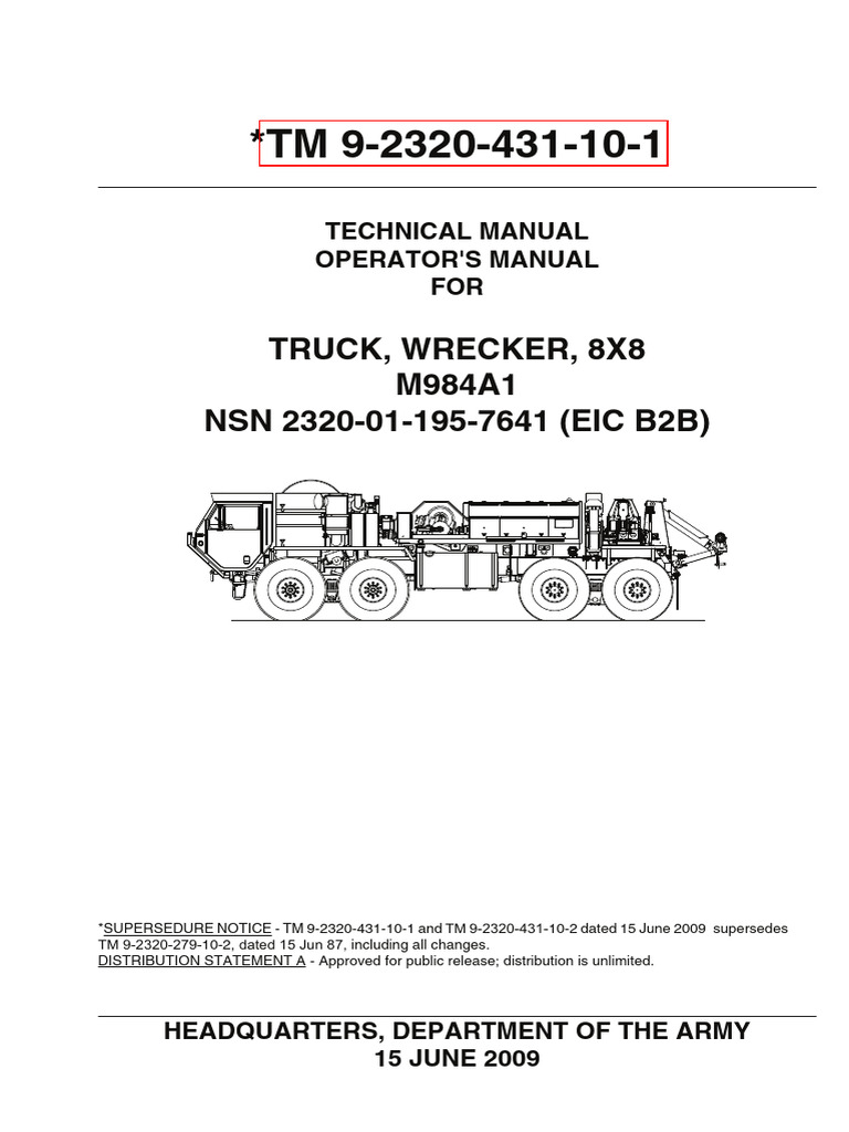 Truck Wrecker M984a1 | PDF