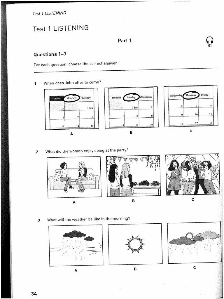 Collins B1 2020 Listening Test 1 | PDF