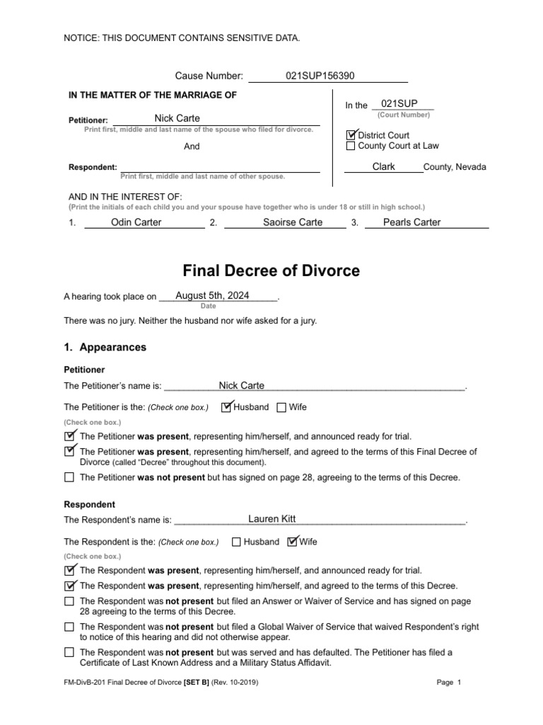 Divorce Decree | PDF