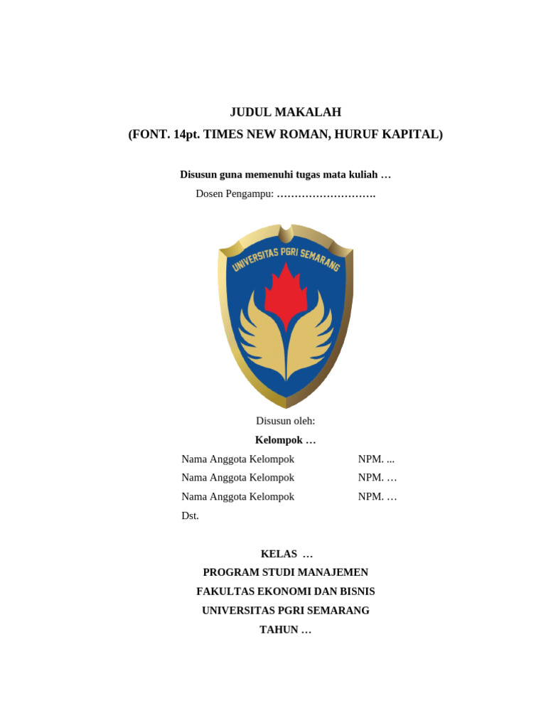 Template Penulisan Makalah PDF