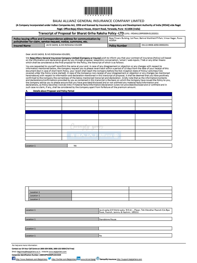 A - Policy Copy With Terms and Conditions | PDF