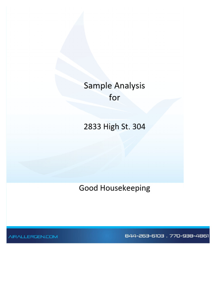 Spore Trap Analysis Report for 2833 High St. | PDF | Mold | Asthma
