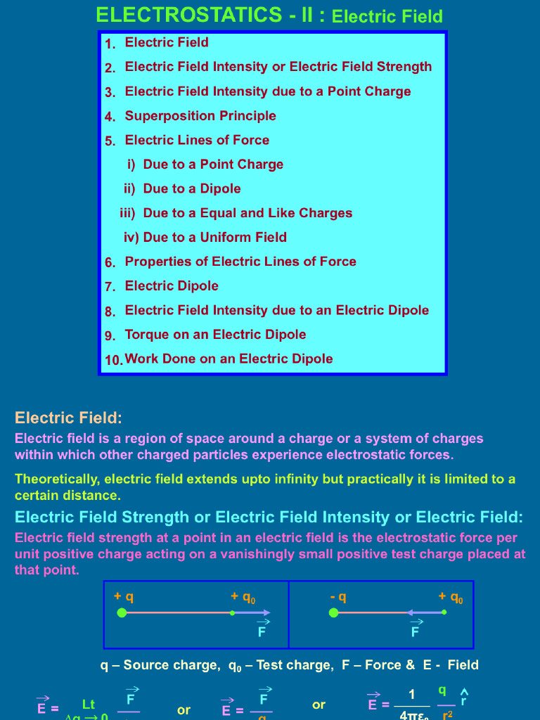 Phy ch2 Electrostatic - 1 | PDF